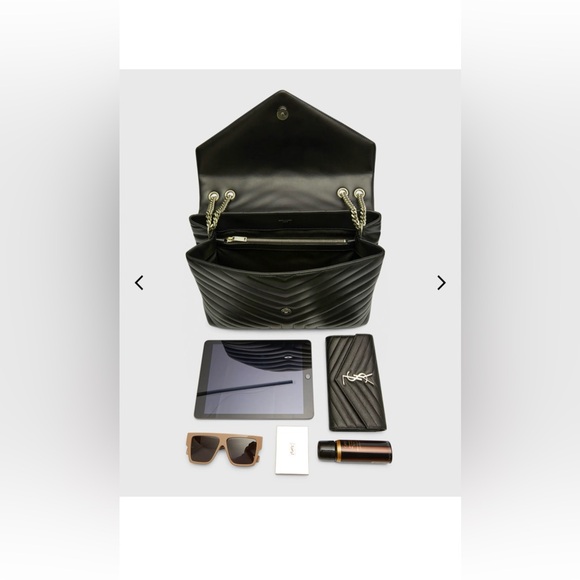 Black Large Loulou YSL Shoulder Bag in Quilted Leather - Picture 11 of 14